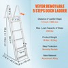 VEVOR Removable Dock Ladder 5 Steps, 350 lbs Load Capacity,