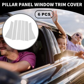 Partuto Door Pillar Window Trim - Car Front Rear Left Right Side Anti Scratch Sticker Pillar Posts Door Outer Cover - for Honda CR-V 2017-2022 Plastic Chrome Silver Tone - 6 Pcs