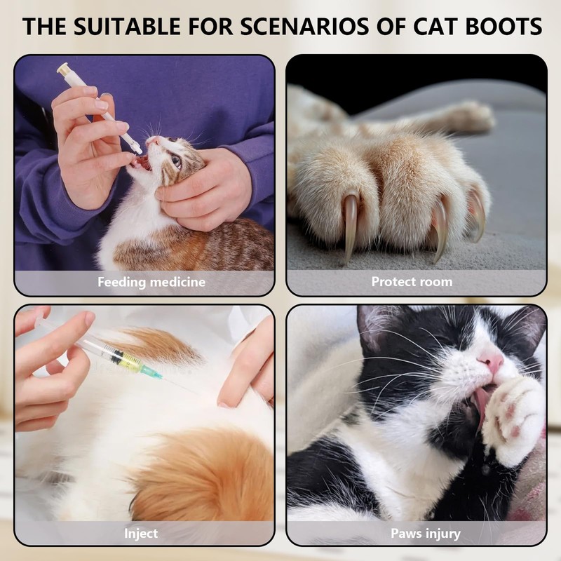 QIYUDA 4 Pcs Cat Mittens to Prevent Scratching for Pets