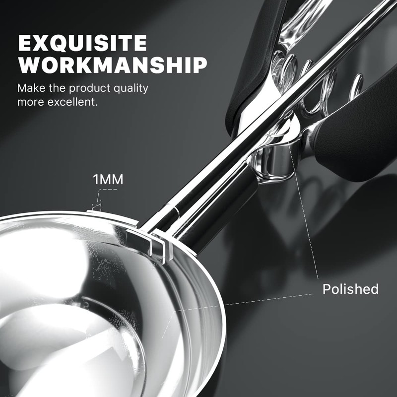 Ice Cream Scoop Set, UYOTBKEUB Professional 304 Stainless Steel Cookie