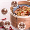 AutJrny Cedar Steamer Basket 10 Inch | Extra-Deep 2 Tier