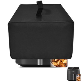 NUENSS-ROR Air Fryer Cover for Ninja Air Fryer Pro XL AF181, Heavy Duty Waterproof Dustproof Heat-Resistant Air Fryer Protective Case, Kitchen Small Appliance Dust Cover (Black, 16.9"Dx13.8"Wx11.8"H)