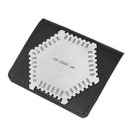 Jadeshay Wet Film Comb,25-3000um High Precision Stainless Steel Wet Film Comb Thickness Gauge Hexagonal with Black Case for Paint and Coating Thickness Measurement
