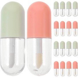 20 Tubos de Brillo Labial Rellenables de 5ml en Plástico Formato a Granel, para Viaje y Traslado, Envases Vacíos para Guardar Brillo de Labios sin Fugas