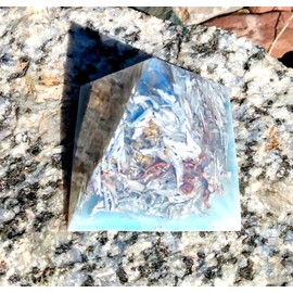 Pyramid Orgone Generator, Orgonite Energy Accumulator Tower Buster, EMF Protection (Clear)