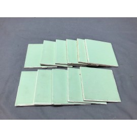 1 Vintage WENCZEL USA Ceramic Jadeite Green Bathroom Tile 4x4 Sample Old 606-25B