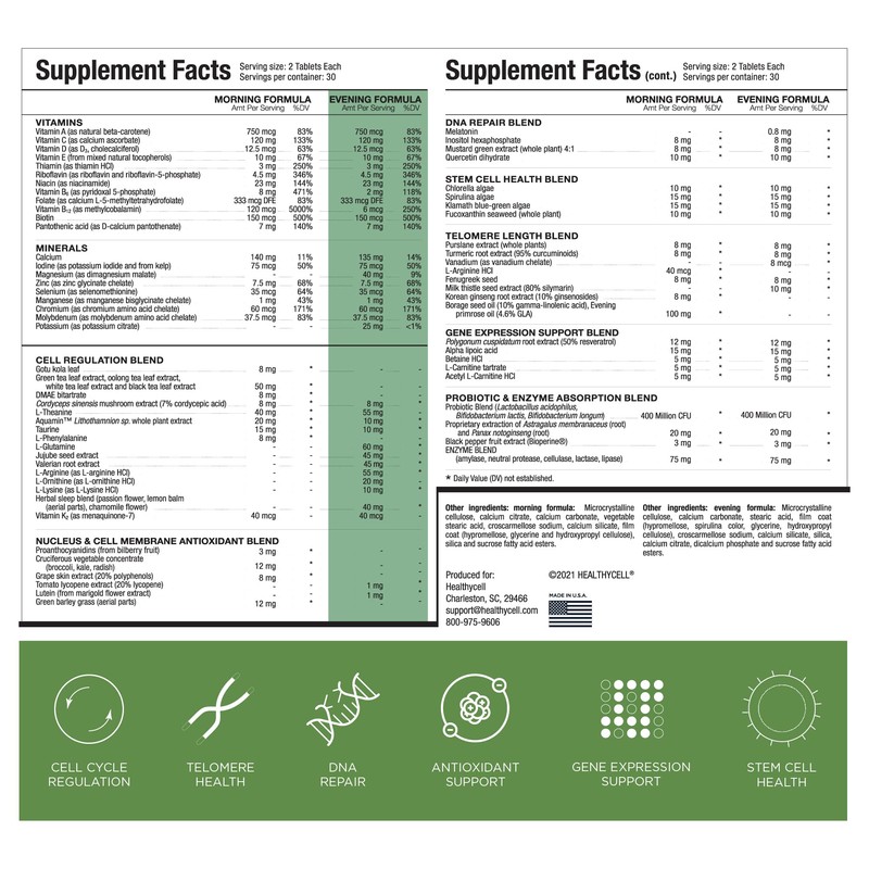 HealthyCell AM PM Nutrition for Day & Night - Blend