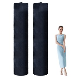 letsinstyle 2 Pcs 24 x 116 Inch Large Rug Storage Bags, Black Oxford Cloth Rolled Rugs Moving Bag, Drawstring Storage Pouches Indoor Outdoor Carpet Packing Protection