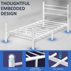 J.Fkne Twin Bed Frame with LED Lights & Charging Station,
