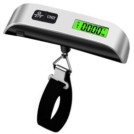 Afzanic Digital Luggage Scale, Travel Luggage Weight Scale, Max 110lbs/50kg Baggage Scale with Backlit LCD Display, Suitcase Weighing Scale, Travel Luggage Weight Scale with Hook