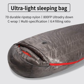 WIND HARD Dusk Regular Series 7D 800FP Ultralight Down Sleeping Bag for Backpacking and Camping, Lightweight Outdoor Sleeping Bag for Adult Tourists (Dusk, Regular)
