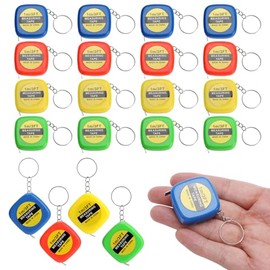 20 llaveros de cinta métrica, con bolsillo retráctil, mini cinta métrica para medir, cintas métricas de medición de pulgadas para construcción, regalo