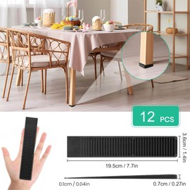 Baoswi 12 Pack Composite Shims and Leveling Wedges, Plastic Shims Wedges for Furniture Appliances, DIY Furniture Levelers, Easy to Snap Door Shims, Table Leveler, Window Shims, Toilet Shims