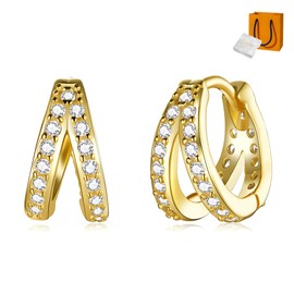 Privie Women's Silver Earrings, Zirconia, High-end, Modern, Luxury, 925 Silver, Stylish, Popular, Gift, Anniversary, Birthday, Girlfriend, Wife, Friends, Sleek Design, Trend, Cute, Hypoallergenic,