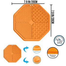 TopPetPro [Blue] Hex Licking Mat Slow Feeder for Dogs and Cats, Premium Lick Pad with Suction Cups for Dog Anxiety Relief, Slow Feeder Dog Bowls, Bathing, Grooming and Training