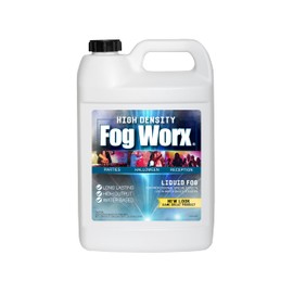 FogWorx Extreme High Density Fog Juice Gallon - Long Lasting, High Output, Odorless Water Based Fog Machine Fluid - for 400 Watt to 1500 Watt Machines
