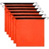 Safety Flag Set - 6 Bright Orange Mesh Warning Flags,