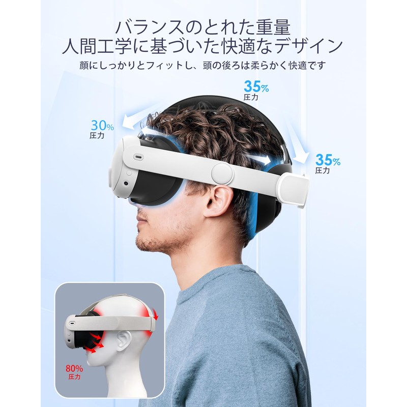 [Maecker] vr Headstrap for Meta Quest 3 Headstrap Replacement for