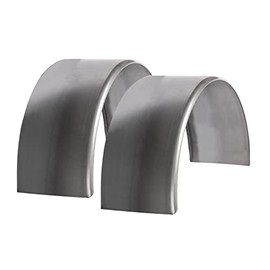 ToughGrade Round Steel Trailer Fenders | Smooth Fender 9"W X 32"L X 13"H | Car Haulers | Landscape Trailers | Utility Trailers (2-Pack)