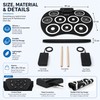 Portable Electronic Drum Set for Beginners – 9-Pad Roll-Up MIDI