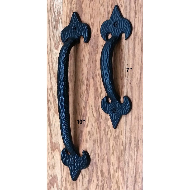 Fleur de Lis Door Pull Handle Gate Pull (10" Size)
