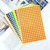 10 Sheets/2600 PCS Coloured Dot Stickers 10 Colours Round Color