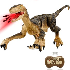 Dinosaurios Juguetes para Niños,Dinosaurios Control Remoto 2.4Ghz con Truco de Rotación de 360°,LED Luz y Sonido,Recargable Juguete Robot de Dinosaurio,Regalos de Cumpleaños y Navidad Para Niños Niñas