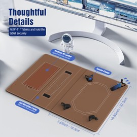 TiMOVO Universal Case for 10.1 Inch Android Tablet with Pen Loop, Lightweight Folding Stand Cover with Hand Strap for All 9"-11" Touchscreen Tablet, Chestnut