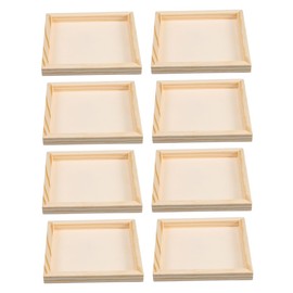 Gatuida 8pcs Puzzle Sorting Tray Unfinished Montessori Wood Organizer for Block Type Puzzles for Displaying and Storing Galleries and Exhibitions