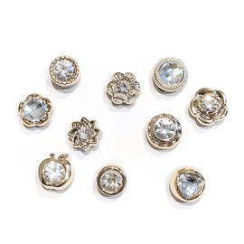 ALOHAMONI Brooch Tack Pins, Set of 10, Pin Brooch, Pin Badge, Lapel Pin, Tie Clip, Tie Tack, Hat Pin, Button, No Sewing Required, Women's, Men's, Kids, Unisex