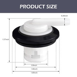 Anyhut Fuel Tank Vent Valve & Grommet Kit,Compatible with Ford 1980-1996 F150 F250 F350/Jeep Wrangler Cherokee/Grand Cherokee/Dodge Ram Van, Replaces 5360058 911060 F6TZ-9B076-AA (2-Pack)