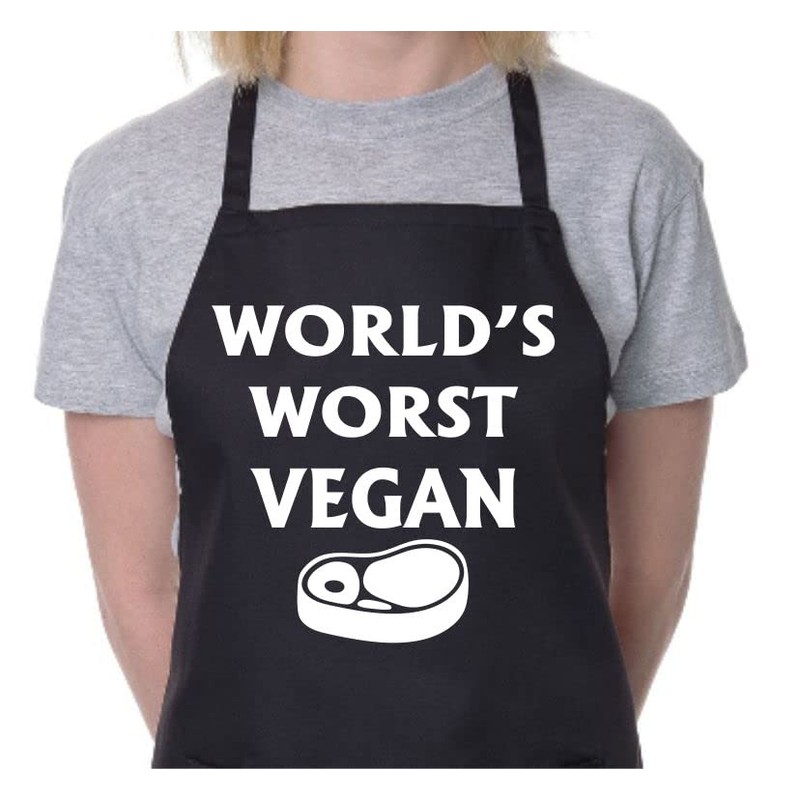 Print4U World's Worst Vegan Funny BBQ Baking Cooking BBQ Apron
