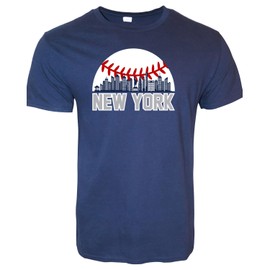 New York Baseball City Skyline T-Shirt Men's Adult 2XL