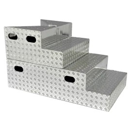 Figures Toy Company Set of 4 Chrome Plated Deluxe Breakable Ring Stairs for WWE Wrestling Figures