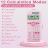 Scientific Calculators,Rudnia Pink Calculators with 4-line Display,10+2 Digits and 552