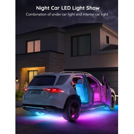 Govee Smart Car LED Strip Lights, RGBIC Interior Car Lights with 4 Music Modes, 30 Scene Options and 16 Million Colors, APP Control 2 Lines Design LED Car Lights for SUVs, DC 12V