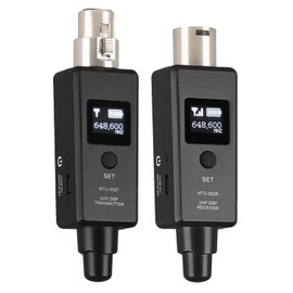 Transmisor y Receptor de Micrófono Inalámbrico para Micrófono Dinámico Mezclador de Audio Micrófono Inalámbrico, Inalámbrico de Micrófono Adaptador de