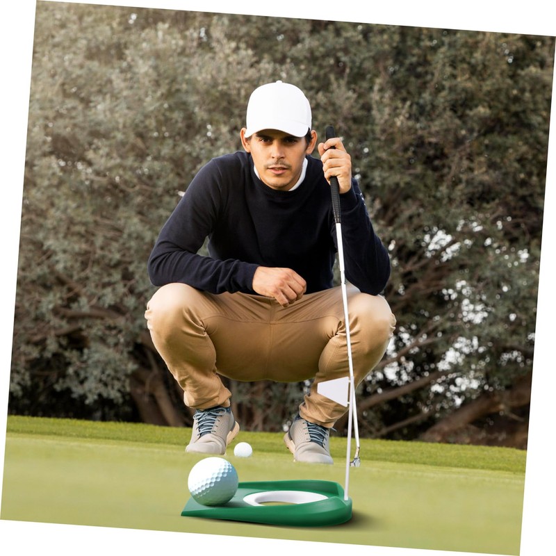 Mikinona 2pcs Golf Putting Cups with Flags Indoor Golf Practice