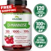 Zazzee D-Mannose, 1000 mg per Serving, 120 Vegan Capsules, 2