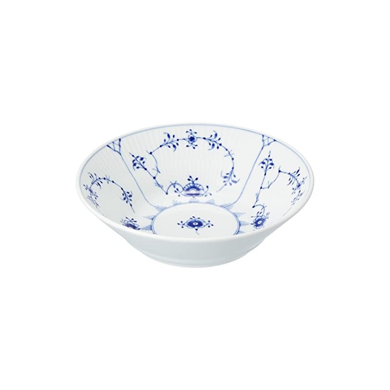 Royal Copenhagen 1016768 Blue Fluted Plain Deep Plate, 6.7 inches