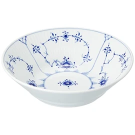 Royal Copenhagen 1016768 Blue Fluted Plain Deep Plate, 6.7 inches (17 cm)