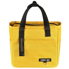 FAVORTALK Cooler Bags Lightweight Insulated Lunch Bag Water Resistant Cooler Bag with Handle for Women Men Boys Girls Portable Lunch Bags for School Work Travel Camping Picnic - Large Yellow
