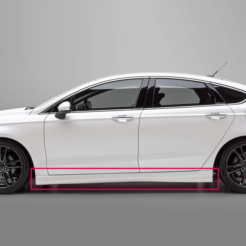 G-PLUS Primed Exterior-Rocker Panel Molding Trim Compatible With 2013-2018 Ford