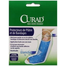 Curad Cast Protector, Protects Bandages or Wounds, Adult Leg, Reusable, 2 Count