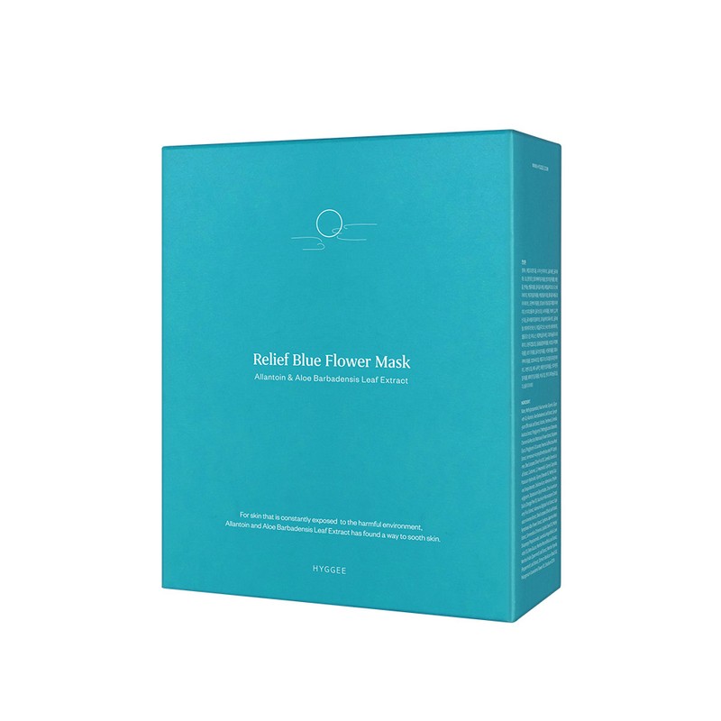 HYGGEE [HYGGEE]Relief Blue Flower Mask (10ea)