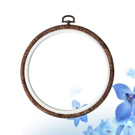 Milisten Embroidery Hoop Round Cross Stitch Embroidery Ring Imitation Display Frame for Handy Sewing and Hanging Crafts