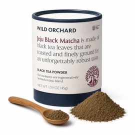Wild Orchard Ayr Matcha Black de la isla de Jeju - Té premium - 100  orgánico regenerativo certificado - Polvo de té matcha negro de primera calidad  