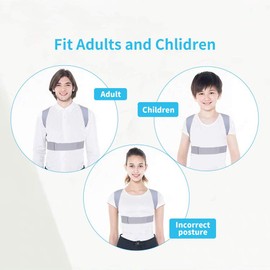 Emoly Posture Corrector for Men & Women - Adjustable Shoulder Posture Brace - Adjustable Upper Back Brace - Invisible Thoracic Back Brace for Hunching (L)