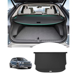 Powerty Cargo Cover for 2022-2025 2026 Hyundai Ioniq 5 Trunk Cover Retractable Shielding Shade Ioniq 5 Accessories Trunk Cargo Cover Black