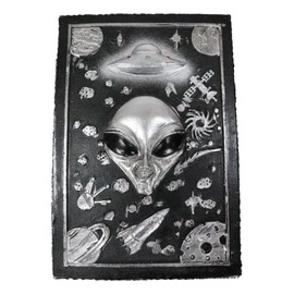 Ebros Gift UFO Outer Space Colony Extra Terrestrial Roswell Alien In Solar System Decorative Jewelry Trinket Box Figurine